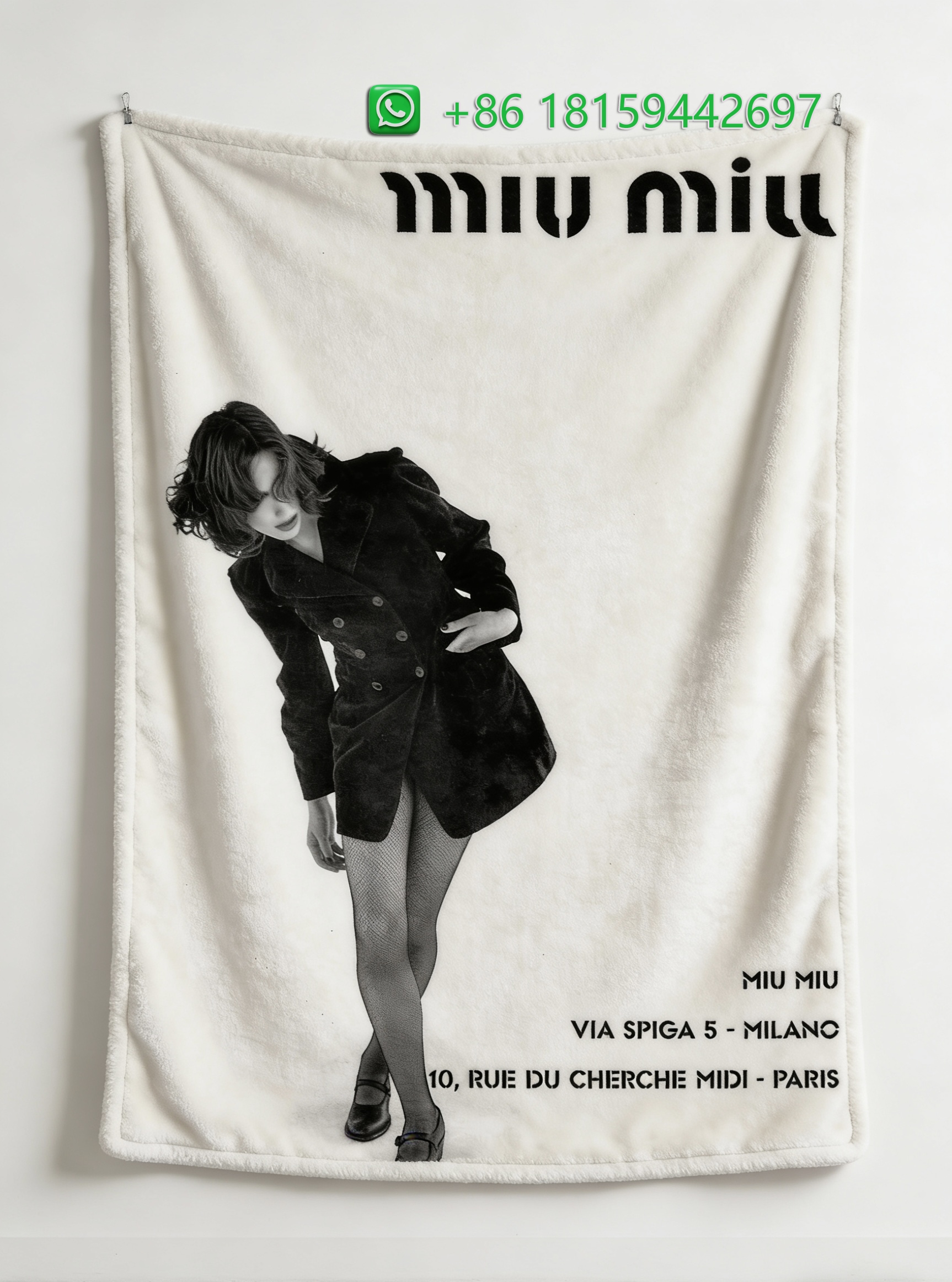 Miumiu Throw Blankets